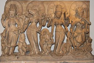 Statue of Vaishnavi Varahi, Indrani and Camunda.jpg