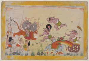 Mahasura Attacks the Devi Devi Mahatmya Series.jpg