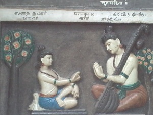 Sage Sanathkumar teaching Narada muni.jpg